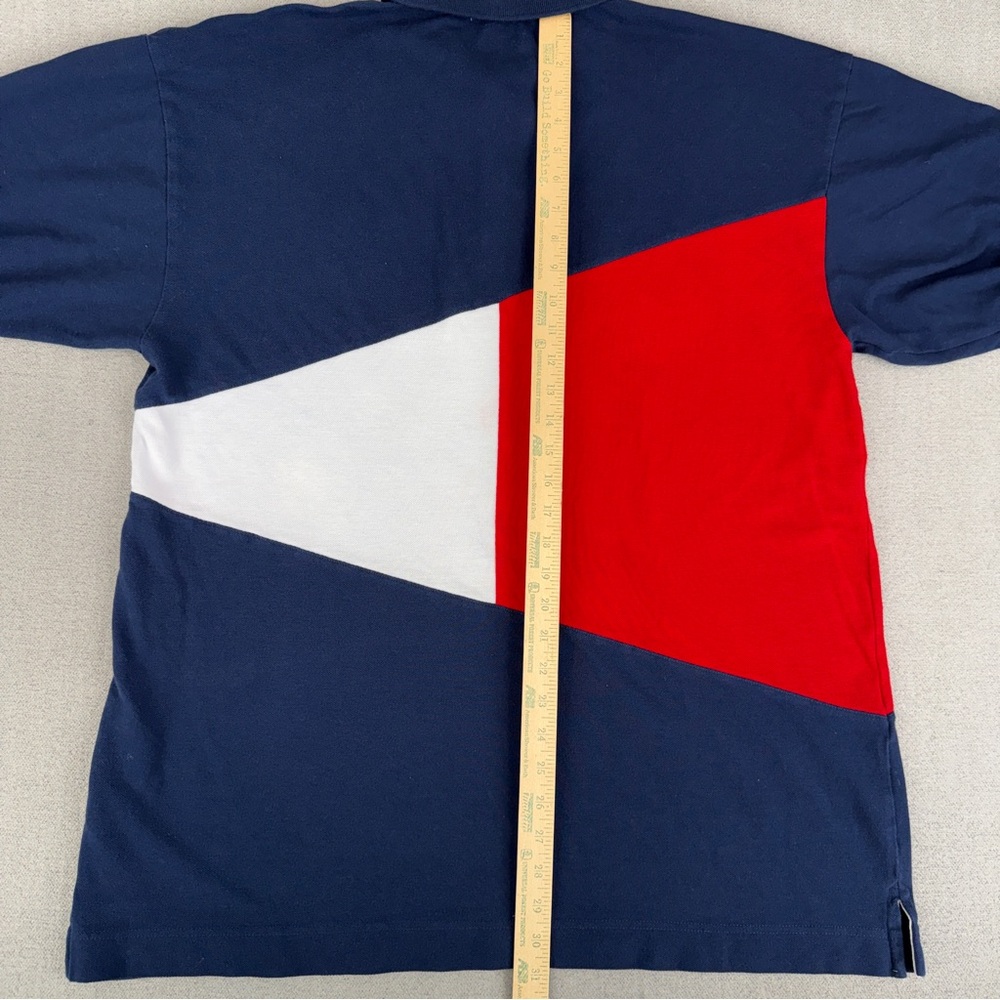 90s Nautica Competition Polo XXL Flag Shirt Colorblock HipHop Y2K Streetwear USA - Picture 14 of 15